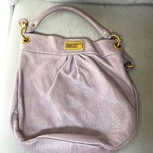 Light purple real leather Marc Jacobs purse